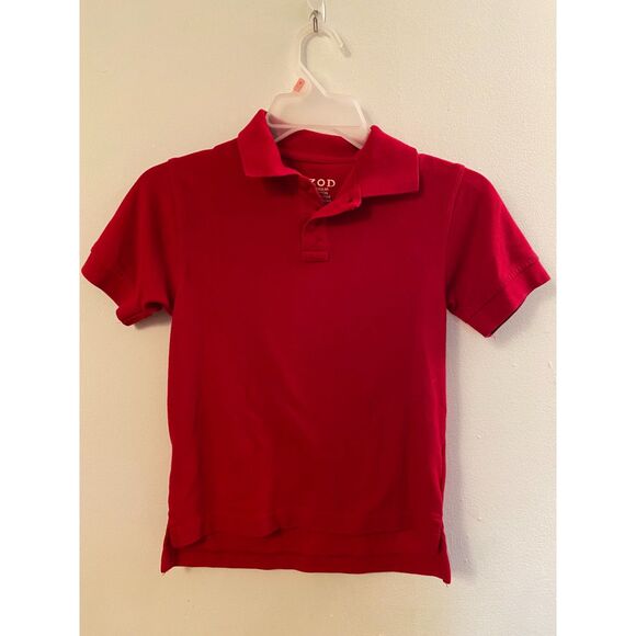 Boys IZOD Red Short Sleeve Polo: Size 7/L - Picture 3 of 7